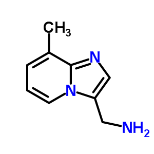 1-(8-甲基咪唑并[1,2- A]吡啶-3-基)甲胺结构式_933707-48-3结构式