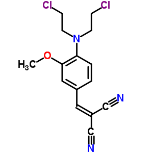 2-[[4-[双(2-氯乙基)氨基]-3-甲氧基苯基]亚甲基]-丙二腈结构式_93537-07-6结构式