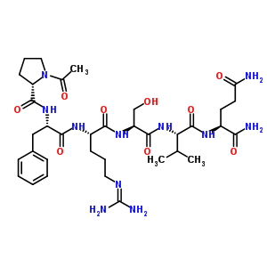 1-Acetyl-l-prolyl-l-phenylalanyl-l-arginyl-l-seryl-l-valyl-l-glutamamide Structure,97145-43-2Structure