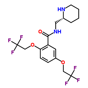 N-(2-哌啶基甲基)-2,5-二(2,2,2-三氟乙氧基)苯甲酰胺结构式_99495-90-6结构式