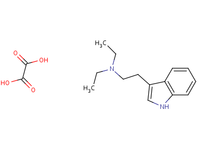N,N-二乙基色胺草酸盐结构式,20671-78-7结构式