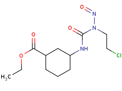 顺式-3-(3-(2-氯乙基)-3-亚硝基脲啶)环戊烷羧酸乙酯结构式,33073-61-9结构式