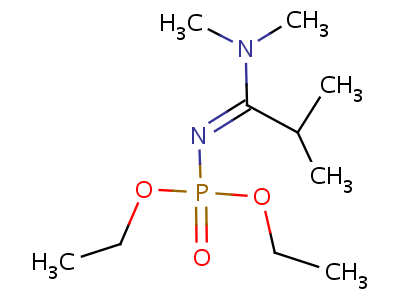 N-二乙氧基膦-n,n,2-三甲基-丙脒结构式,3348-59-2结构式