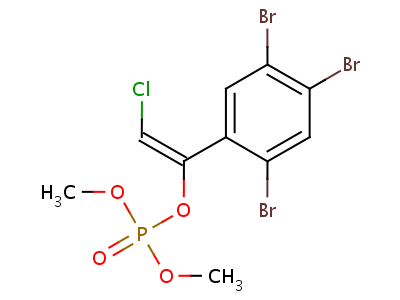 2-氯-1-(2,4,5-三溴苯基)乙烯基磷酸二甲酯结构式,37913-83-0结构式