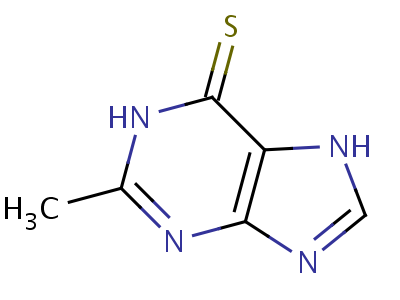 2-甲基-3,5-二氢嘌呤-6-硫酮结构式,38917-31-6结构式