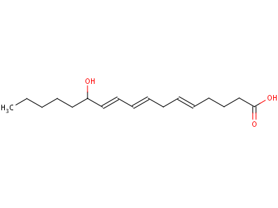 12-羟基-5,8,10-十七碳三烯酸结构式,50683-78-8结构式