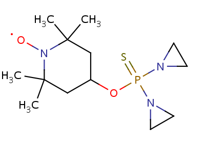 4-[[二(1-氮丙啶基)硫代膦酰]氧基]-2,2,6,6-四甲基-1-哌啶基氧基结构式,51526-59-1结构式