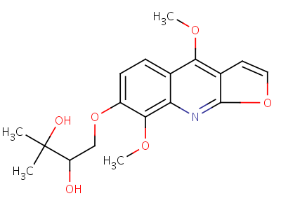 尖叶云香碱结构式,522-11-2结构式