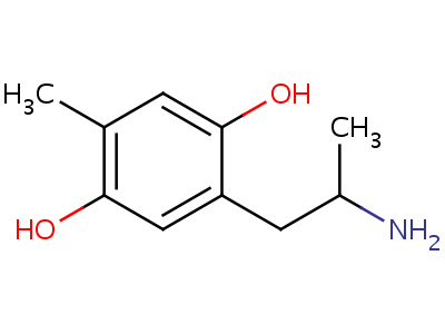 1-(2,5-二羟基-4-甲基苯基)-2-氨基丙烷结构式,52336-50-2结构式