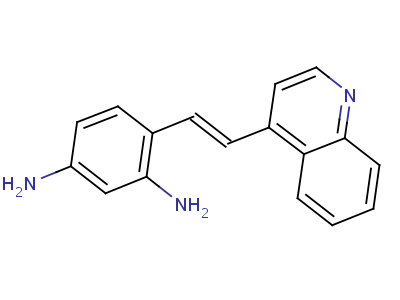 4-(2-喹啉-4-基乙烯)苯-1,3-二胺结构式,53-98-5结构式