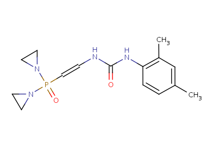 1-[2-[双(1-氮丙啶基)膦]乙烯基]-3-(2,4-二甲苯基)脲结构式,54948-25-3结构式