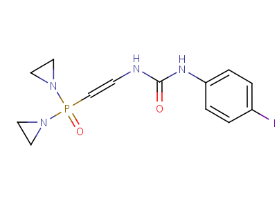 1-[2-[双(1-氮丙啶基)膦]乙烯基]-3-(p-碘苯基)脲结构式,54948-28-6结构式
