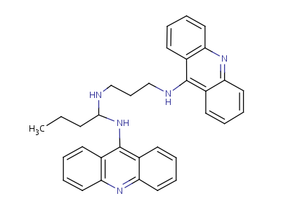 N-(9-吖啶yl)-n-[3-(9-吖啶氨基)丙基]-1,1-丁二胺结构式,58478-34-5结构式
