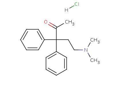 2-戊酮, 5-二甲基氨基-3,3-二苯基盐酸盐结构式,6309-12-2结构式