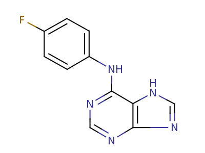 (4-氟苯基)(9h-嘌呤-6-基)胺结构式,73663-95-3结构式