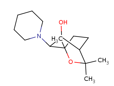 (1a,4a,5b,6b)-(9ci)-1,3,3-三甲基-6-(1-哌啶基)-2-噁双环[2.2.2]辛烷-5-醇结构式,76793-02-7结构式