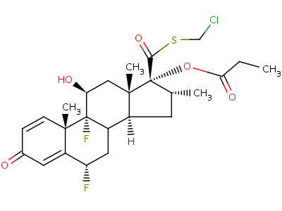 氯硫卡松丙酸酯结构式,80486-69-7结构式