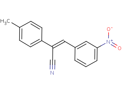 3-(3-(羟基(氧化物)氨基)苯基)-2-(4-甲基苯基)丙烯腈结构式,86710-08-9结构式
