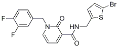 N-((5-溴噻吩-2-基)甲基)-1-(3,4-二氟苄基)-2-氧代-1,2-二氢吡啶-3-羧酰胺结构式_1001413-88-2结构式 N-((5-溴噻吩-2-基)甲基)-1-(3,4-二氟苄基)-2-氧代-1,2-二氢吡啶-3-羧酰胺结构式_1001413-88-2结构式