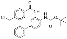 N-[3-[[4-(氯甲基)苯甲酰基]氨基][1,1-联苯]-4-基]氨基甲酸叔丁酯结构式_1003316-10-6结构式