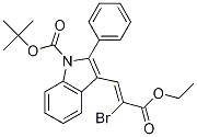 3-(2-溴-2-乙氧基羰基-乙烯基)-2-苯基-吲哚-1-羧酸叔丁酯结构式_1017968-67-0结构式