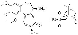 (R)-N-去乙酰基秋水仙碱d-10-樟脑磺酸酯结构式_102419-97-6结构式