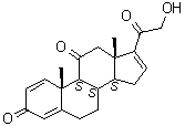 21-羟基孕甾-1,4,16-三烯-3,11,20-三酮结构式_102447-86-9结构式