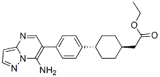 反式-4-[4-(7-氨基吡唑并[1,5-a]嘧啶-6-基)苯基]-环己烷乙酸乙酯结构式_1031336-54-5结构式