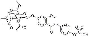 黄豆苷元7-三-O-乙酰基-beta-D-葡萄糖醛酸甲酯4’-硫酸盐结构式_1041261-16-8结构式