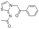 N-[3-(2-氧代-2-苯基-乙基)-3H-噻唑-2-亚基]-乙酰胺结构式_10505-64-3结构式