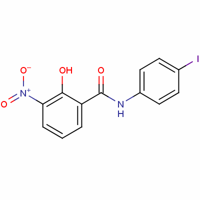 2-羟基-n-(4-碘苯基)-3-硝基-苯甲酰胺结构式_10515-48-7结构式