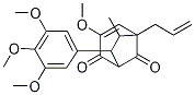 [1S-(6-ENDO,7-EXO)]-3-甲氧基-6-甲基-5-(2-丙烯基)-7-(3,4,5-三甲氧基苯基)二环[3.2.1]辛-3-烯-2,8-二酮结构式_106894-43-3结构式