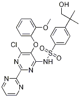 4-(2-羟基-1,1-二甲基乙基)-n-[6-氯-5-(2-甲氧基苯氧基)-(2,2-bi嘧啶)-4-基]苯磺酰胺结构式_1076198-22-5结构式