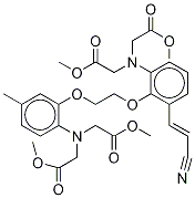 5-(2-氰基丙烯基)-5-甲基-双-(2-氨基苯氧基亚甲基)-N,N,N,N-四乙酸酯甲酯结构式_1076199-89-7结构式