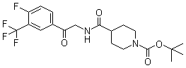 4-(2-(4-氟-3-(三氟甲基)苯基)-2-氧代乙基氨基甲酰)哌啶-1-羧酸叔丁酯结构式_1082949-99-2结构式