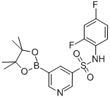 N-(2,4-二氟苯基)-5-(4,4,5,5-四甲基-1,3,2-二噁硼烷-2-基)-3-吡啶磺酰胺结构式_1083326-30-0结构式