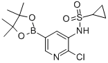 n-[2-氯-5-(4,4,5,5-四甲基-1,3,2-二噁硼烷-2-基)-3-吡啶]-环丙烷磺酰胺结构式_1083326-53-7结构式