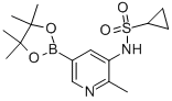 n-[2-甲基-5-(4,4,5,5-四甲基-1,3,2-二噁硼烷-2-基)-3-吡啶]-环丙烷磺酰胺结构式_1083326-79-7结构式