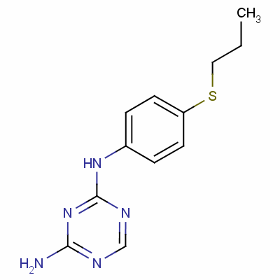 n2-[4-(丙基硫代)苯基]-1,3,5-三嗪-2,4-二胺结构式_1087-33-8结构式