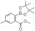 5-甲基-2-(4,4,5,5-四甲基-1,3,2-二噁硼烷-2-基)苯甲酸甲酯结构式_1088994-18-6结构式