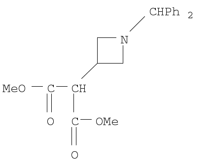 2-(1-二苯甲基氮杂啶-3-基)丙二酸二甲酯结构式_1093758-71-4结构式