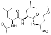 N-乙酰基-L-亮氨酰-N-[(1S)-1-甲酰基-3-(甲硫基)丙基]-L-亮氨酰胺结构式_110115-07-6结构式