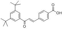 4-[(1E)-3-[3,5-双(1,1-二甲基乙基)苯基]-3-氧-1-丙烯基]苯甲酸结构式_110368-33-7结构式