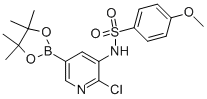 N-[2-氯-5-(4,4,5,5-四甲基-1,3,2-二噁硼烷-2-基)吡啶-3-基]-4-甲氧基苯磺酰胺结构式_1112983-23-9结构式