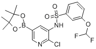 N-[2-氯-5-(4,4,5,5-四甲基-1,3,2-二噁硼烷-2-基)吡啶-3-基]-3-(二氟甲氧基)苯磺酰胺结构式_1112983-27-3结构式