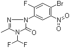 2-(4-溴-2-氟-5-硝基苯基)-4-(二氟甲基)-2,4-二氢-5-甲基-3H-1,2,4-噻唑-3-酮结构式_111992-11-1结构式