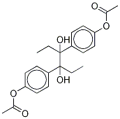 α,α-二乙基-4,4-二羟基-氢化苯偶姻 4,4-二乙酸酯结构式_113136-37-1结构式