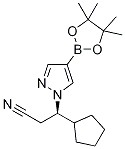 (BETAR)-BETA-环戊基-4-(4,4,5,5-四甲基-1,3,2-二噁硼烷-2-基)-1H-吡唑-1-丙腈结构式_1146629-84-6结构式