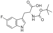 (R)-2-(叔丁氧基羰基)-3-(5-氟-1H-吲哚-3-基)丙酸结构式_114926-41-9结构式