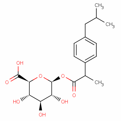 布洛芬酰基-beta-D-葡糖苷酸结构式_115075-59-7结构式